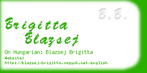 brigitta blazsej business card